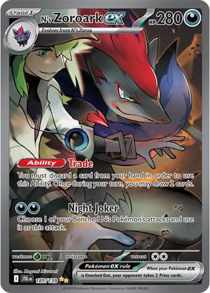 Amazon.com: Pokemon - N's Zoroark ex 185/159 – Journey Together